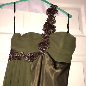 Gorgeous olive green formal/ prom gown! Worn once